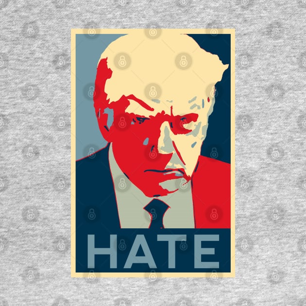 Trump mug shot Obama HOPE poster style by MononcGeek